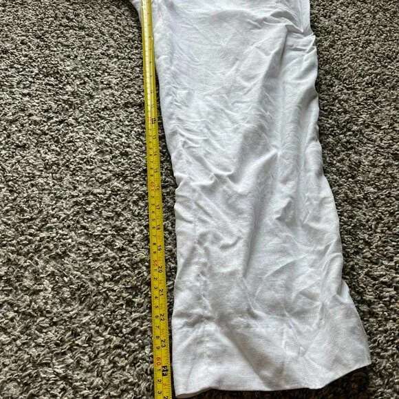Jones New York White Linen Pants Wmn 8 Summer Wide Leg Outdoors Breathable Flowy - Picture 5 of 7